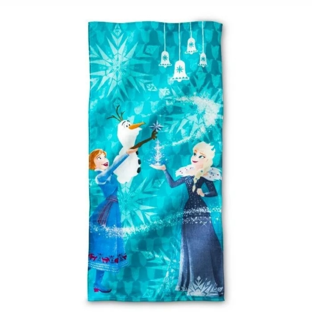 Disney FROZEN Beach Towel Elsa Olaf Anna 28 X 58